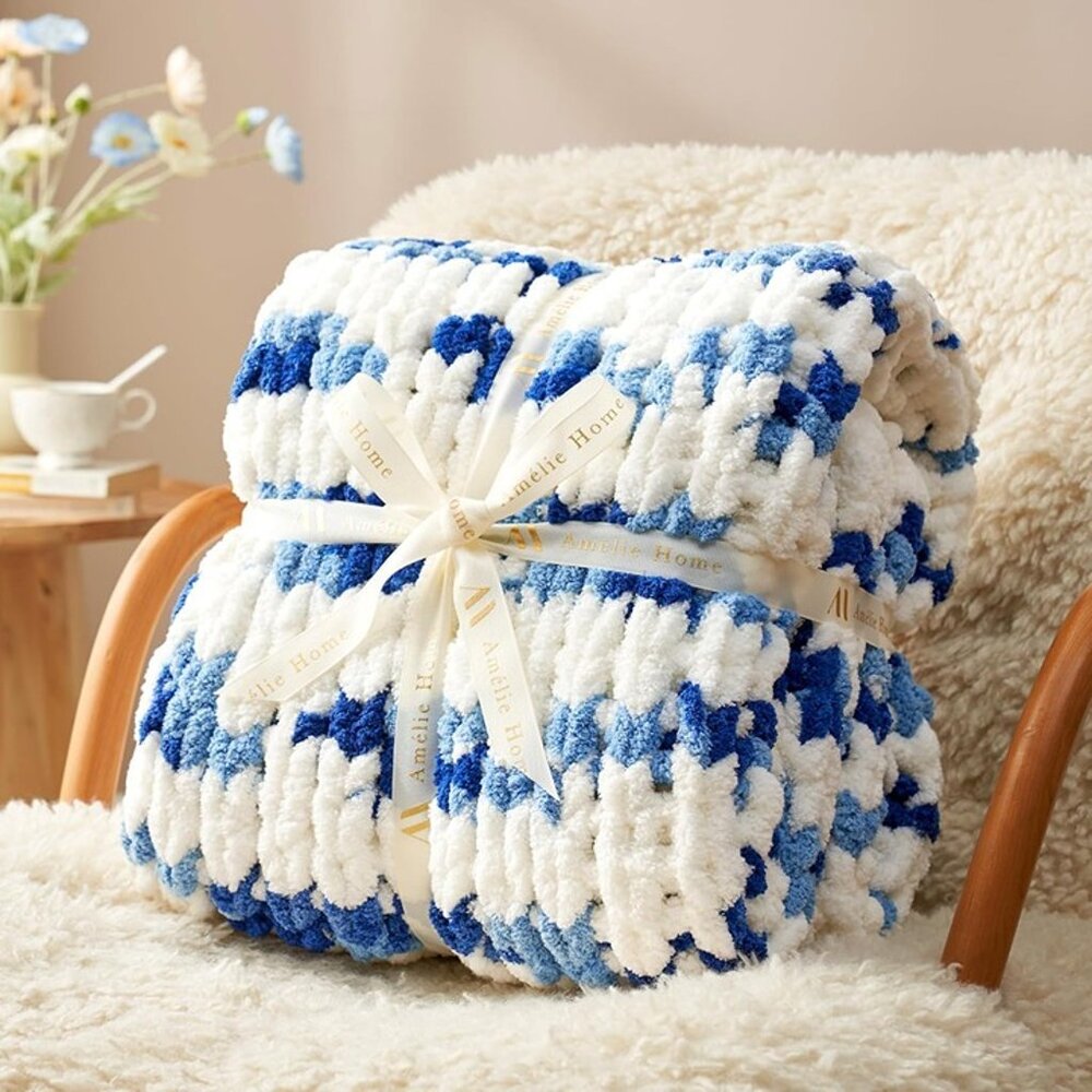 NEW  Home Chunky Knit Blanket Throw, Thick Soft Chenille Yarn Throw, 50x60 - Picture 6 of 7